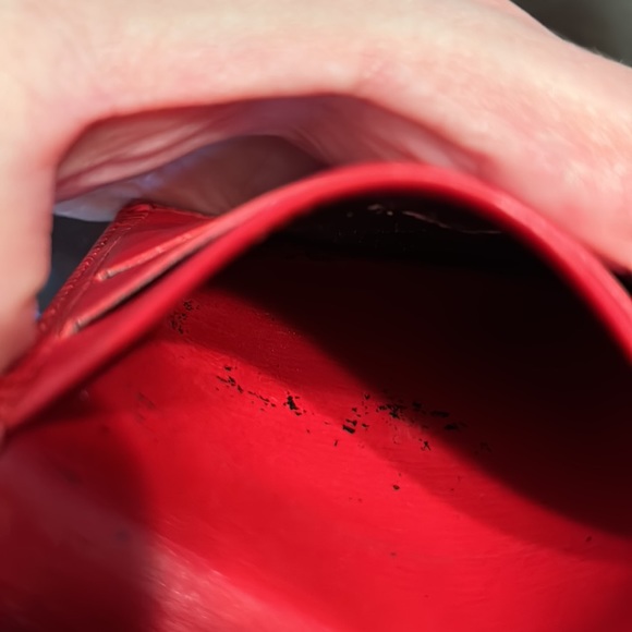 Authentic Louis Vuitton Red Epi compact wallet - Picture 11 of 12